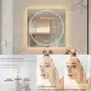 LED-valgustuse ja uduvastase funktsiooniga vannitoapeegel 70 × 70 cm | E-pood Tootemaailm LED-valgustuse ja uduvastase funktsiooniga vannitoapeegel 70 × 70 cm