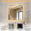 LED-valgustuse ja uduvastase funktsiooniga vannitoapeegel 70 × 70 cm | E-pood Tootemaailm LED-valgustuse ja uduvastase funktsiooniga vannitoapeegel 70 × 70 cm