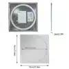 LED-valgustuse ja uduvastase funktsiooniga vannitoapeegel 70 × 70 cm | E-pood Tootemaailm LED-valgustuse ja uduvastase funktsiooniga vannitoapeegel 70 × 70 cm
