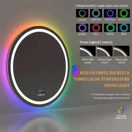 Nutikas LED-vannitoapeegel 800 mm, uduvastase funktsiooniga | E-pood Tootemaailm Nutikas LED-vannitoapeegel 800 mm, uduvastase funktsiooniga