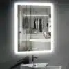 LED-vannitoapeegel 400 × 500 mm, hämardatav ja uduvastane | E-pood Tootemaailm LED-vannitoapeegel 400 × 500 mm, hämardatav ja uduvastane