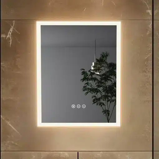 LED-vannitoapeegel 400 × 500 mm, hämardatav ja uduvastane | E-pood Tootemaailm LED-vannitoapeegel 400 × 500 mm, hämardatav ja uduvastane
