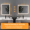 LED-vannitoapeegel 400 × 500 mm, hämardatav ja uduvastane | E-pood Tootemaailm LED-vannitoapeegel 400 × 500 mm, hämardatav ja uduvastane