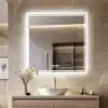 LED-valgustusega vannitoapeegel uduvastase funktsiooniga, 800 × 800 mm | E-pood Tootemaailm LED-valgustusega vannitoapeegel uduvastase funktsiooniga, 800 × 800 mm