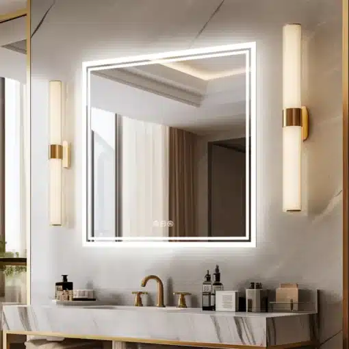 LED-valgustusega vannitoapeegel uduvastase funktsiooniga, 800 × 800 mm | E-pood Tootemaailm LED-valgustusega vannitoapeegel uduvastase funktsiooniga, 800 × 800 mm