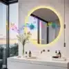 Ümmargune bluetoothi ja LED-valgustusega vannitoapeegel | E-pood Tootemaailm Ümmargune bluetoothi ja LED-valgustusega vannitoapeegel