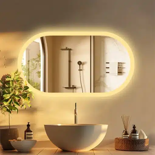 LED-valgustusega uduvastane vannitoapeegel 1200 × 600 mm | E-pood Tootemaailm LED-valgustusega uduvastane vannitoapeegel 1200 × 600 mm