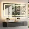 LED-valgustusega vannitoapeegel uduvastase soojendusega | E-pood Tootemaailm LED-valgustusega vannitoapeegel uduvastase soojendusega