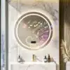 Ümmargune LED-vannitoapeegel 800 mm uduvastase funktsiooniga | E-pood Tootemaailm Ümmargune LED-vannitoapeegel 800 mm uduvastase funktsiooniga