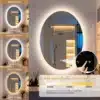 Ovaalne LED-valgustusega vannitoapeegel uduvastase funktsiooniga | E-pood Tootemaailm Ovaalne LED-valgustusega vannitoapeegel uduvastase funktsiooniga