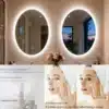 Ovaalne LED-valgustusega vannitoapeegel uduvastase funktsiooniga | E-pood Tootemaailm Ovaalne LED-valgustusega vannitoapeegel uduvastase funktsiooniga