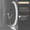 Ümmargune LED-vannitoapeegel 800 mm, uduvastase funktsiooniga | E-pood Tootemaailm Ümmargune LED-vannitoapeegel 800 mm, uduvastase funktsiooniga