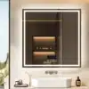 Ruudukujuline uduvastane muusikaga LED-vannitoapeegel 800 mm | E-pood Tootemaailm Ruudukujuline uduvastane muusikaga LED-vannitoapeegel 800 mm