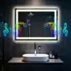 Hämardatava LED-valgustusega vannitoapeegel bluetoothiga | E-pood Tootemaailm Hämardatava LED-valgustusega vannitoapeegel bluetoothiga
