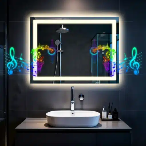 Hämardatava LED-valgustusega vannitoapeegel bluetoothiga | E-pood Tootemaailm Hämardatava LED-valgustusega vannitoapeegel bluetoothiga