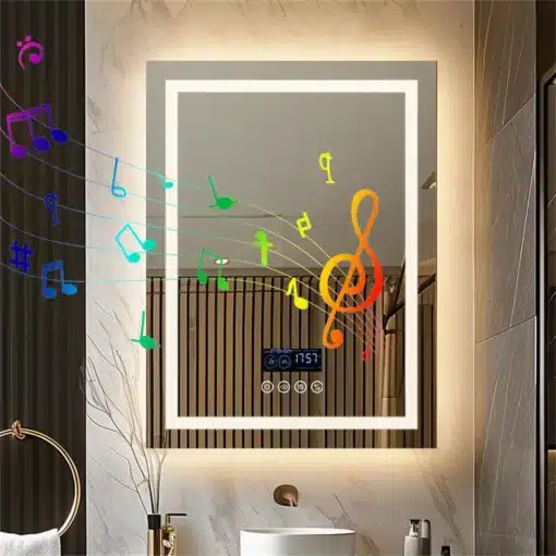 LED-vannitoapeegel bluetooth-kõlari ja uduvastase funktsiooniga | E-pood Tootemaailm LED-vannitoapeegel bluetooth-kõlari ja uduvastase funktsiooniga