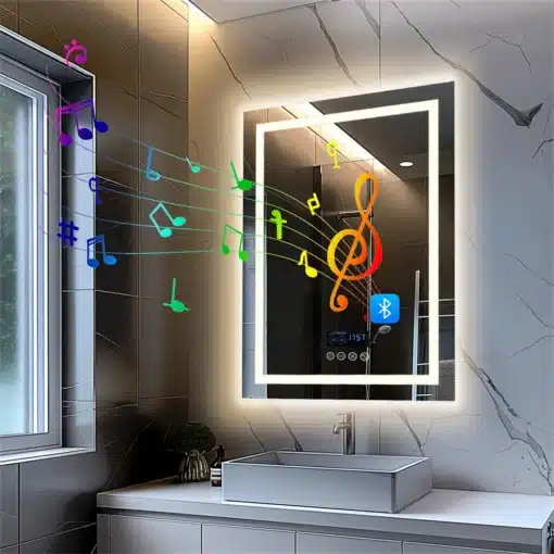 LED-vannitoapeegel bluetooth-kõlari ja uduvastase funktsiooniga | E-pood Tootemaailm LED-vannitoapeegel bluetooth-kõlari ja uduvastase funktsiooniga