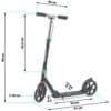 Kokkupandav tõukeratas 200 mm ratastega, must-türkiissinine | E-pood Tootemaailm Kokkupandav tõukeratas 200 mm ratastega, must-türkiissinine