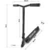 Trikitõukeratas 100 mm ratastega ja 82 cm kõrgusega, must | E-pood Tootemaailm Trikitõukeratas 100 mm ratastega ja 82 cm kõrgusega, must