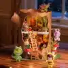 Miniatuurse puumaja meisterdamiskomplekt LED-valgustusega | E-pood Tootemaailm Miniatuurse puumaja meisterdamiskomplekt LED-valgustusega