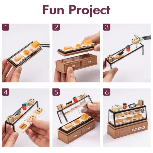 Miniatuurse pagariäri kokkupandav mudelikomplekt | E-pood Tootemaailm Miniatuurse pagariäri kokkupandav mudelikomplekt