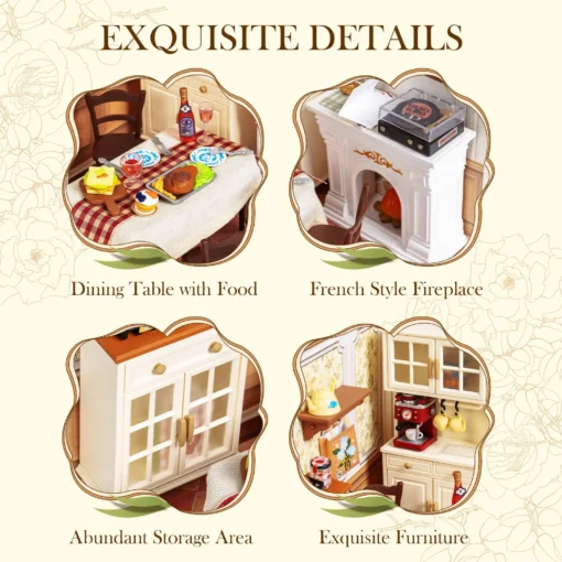 Miniatuurse söögitoa meisterdamiskomplekt, 150 osa | E-pood Tootemaailm Miniatuurse söögitoa meisterdamiskomplekt, 150 osa