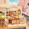Puidust küpsisepoe miniatuuri ehituskomplekt, 182 osa | E-pood Tootemaailm Puidust küpsisepoe miniatuuri ehituskomplekt, 182 osa