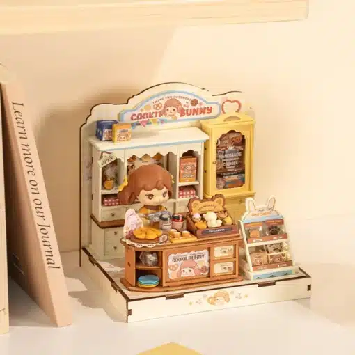 Puidust küpsisepoe miniatuuri ehituskomplekt, 182 osa | E-pood Tootemaailm Puidust küpsisepoe miniatuuri ehituskomplekt, 182 osa