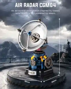 Air Radar CGM04 aurinkontrolli radarijaam klassikalise radari stiilis, aurujõul töötav, kõrgus 130 mm
