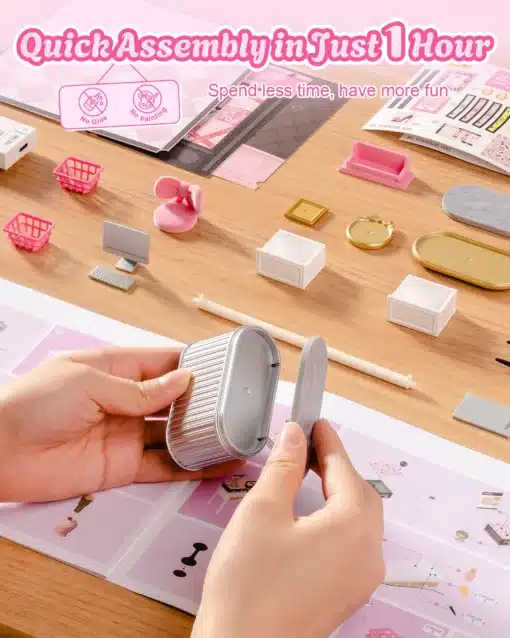 Miniatuurse nukumaja meisterdamiskomplekt, 115 osa | E-pood Tootemaailm Miniatuurse nukumaja meisterdamiskomplekt, 115 osa