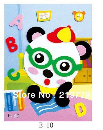 värvilised vahtkleepsud panda ja tähtedega