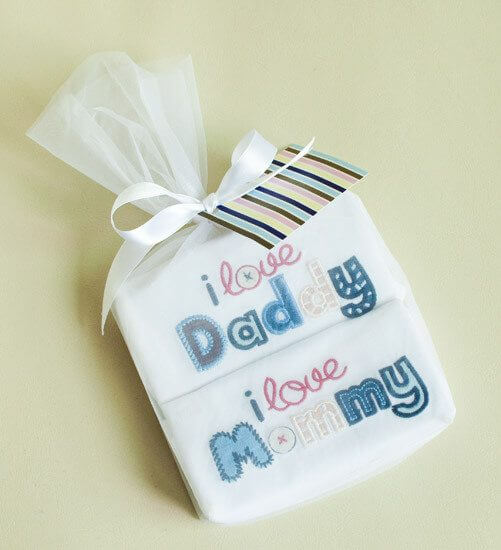 I love mom/dad kirjaga beebi mängupüksid (2tk)