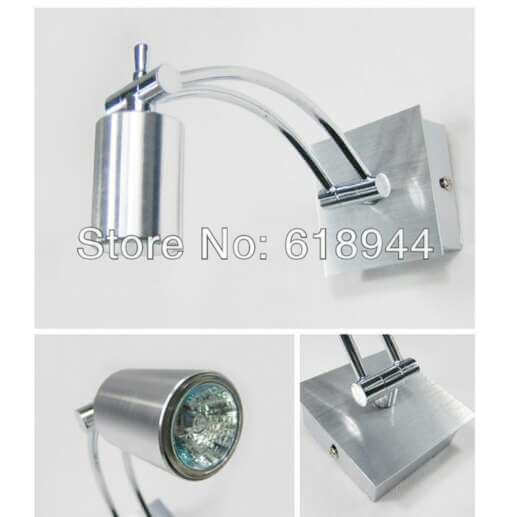 metallist seinakinnitusega kaarjas vannitoa lamp