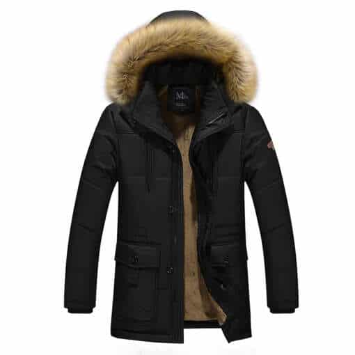 must meeste parka karvase kapuutsiga