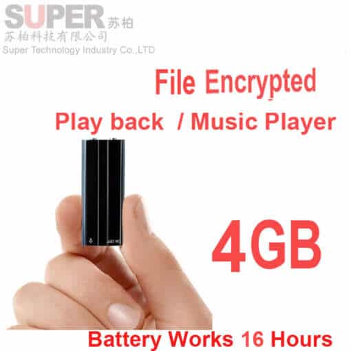 väike must mp3-mängija käes, 4gb mälumaht