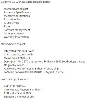 Emaplaat - GA-970A-DS3 DDR3 | kujundav pilt e-kaubamaja pildikogust
