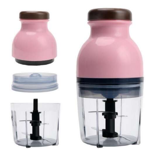 väike roosa blender läbipaistva anumaga