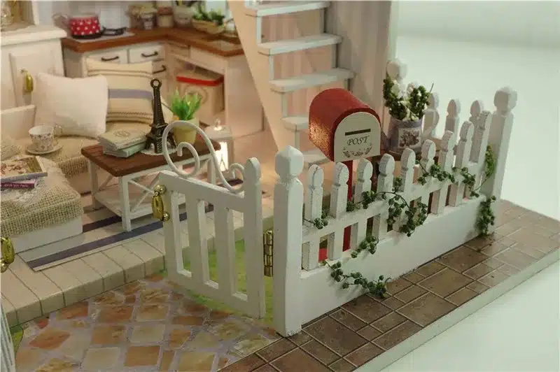 Miniatuurne "Pariisi apartement" stiilis möbleeritud nukumaja meisterdamiseks | kujundav pilt e-kaubamaja pildikogust