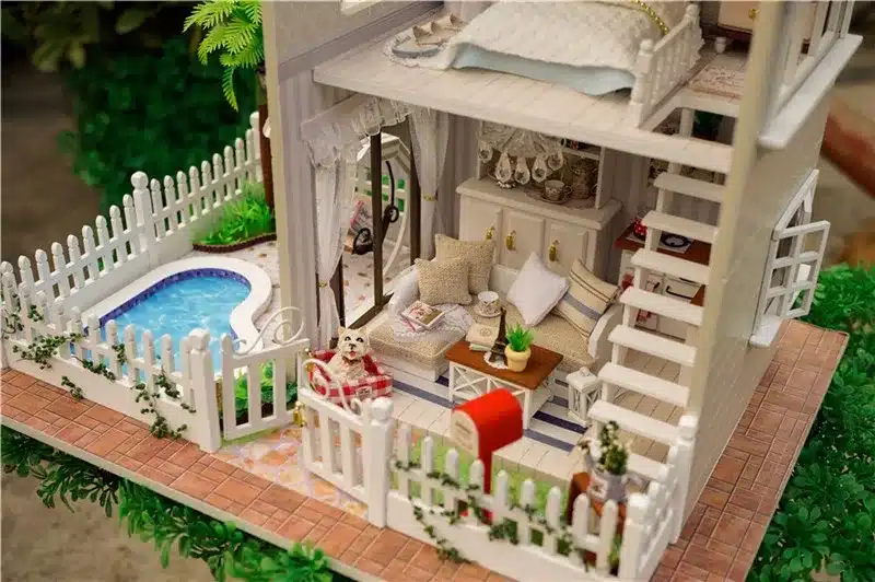 Miniatuurne "Pariisi apartement" stiilis möbleeritud nukumaja meisterdamiseks | kujundav pilt e-kaubamaja pildikogust
