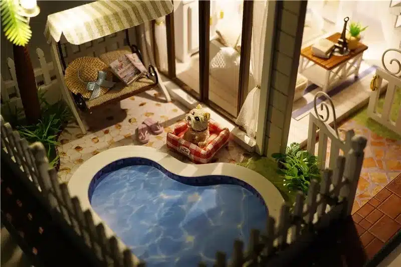 Miniatuurne "Pariisi apartement" stiilis möbleeritud nukumaja meisterdamiseks | kujundav pilt e-kaubamaja pildikogust