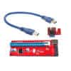 punane ja sinine PCIe riser kaabel koos USB 3.0 ühendusega