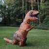 täiskasvanute täispuhutav t-rex kostüüm rohelisel murul