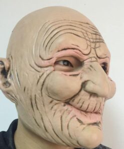 kortsuline vana mehe mask, millel on detailne nägu ja suur nina