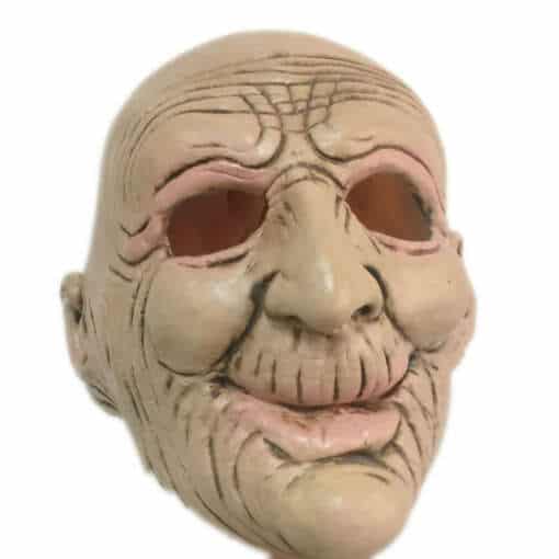 kortsuline vana mehe mask roosaka nahatooniga