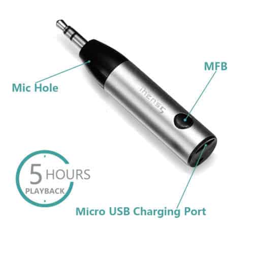 kompaktne juhtmeta bluetooth adapter metallist korpusega