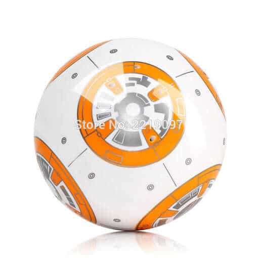 valge ja oranži mustriga sfääriline robot