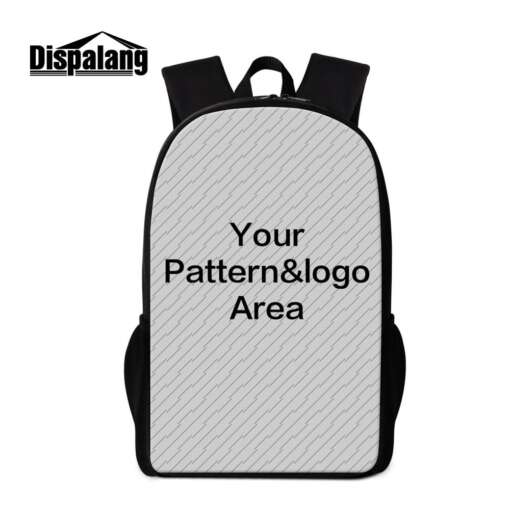 must seljakott valge esipaneeliga, millel on tekst 'Your Pattern&logo Area'