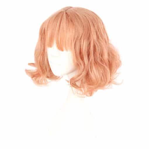 Parukas kuldsete roosakate juustega 30cm