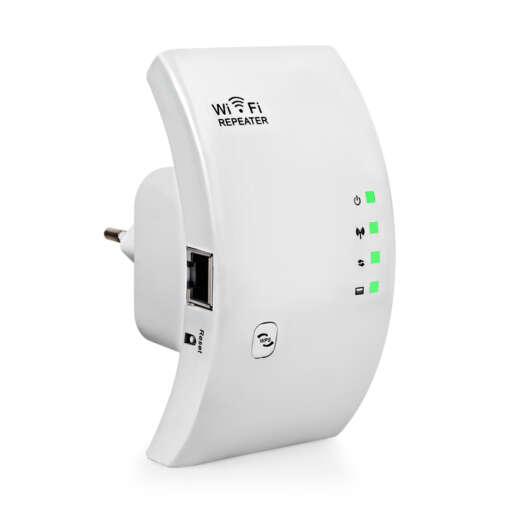 valge wifi ulatuse suurendaja roheliste indikaatorlampidega
