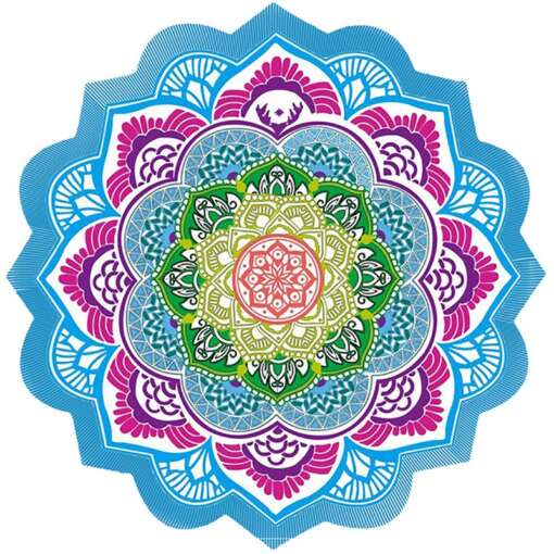 Mandala mustriga ümmargused rätikud